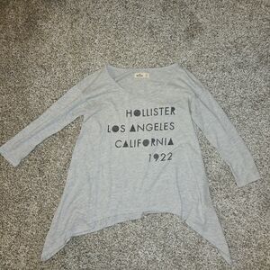 Hollister Gray Asymmetrical Women's Top